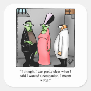 Funny Frankenstein  Humour Halloween Stickers