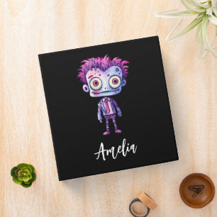 Funny Frankenstein Monster Halloween Fun Binder