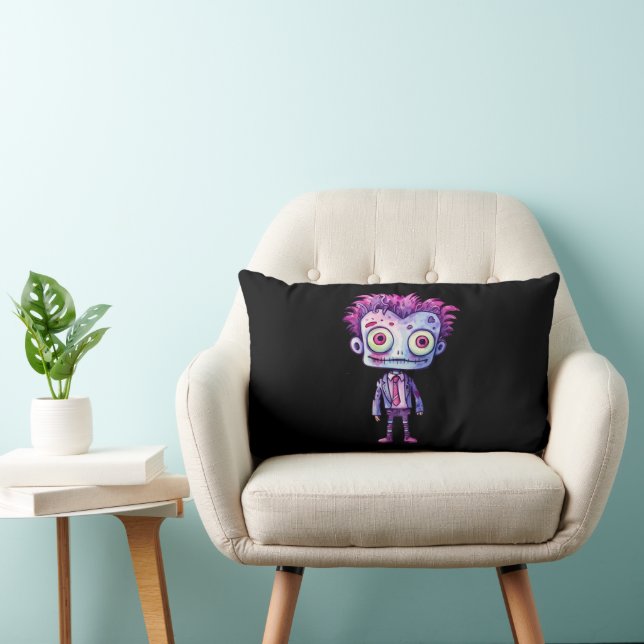 Funny Frankenstein Monster Halloween Fun Lumbar Pillow (Chair)