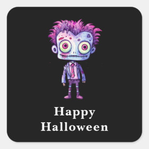 Funny Frankenstein Monster Halloween Fun Square Sticker