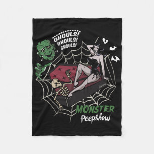 Funny Frankenstein Monster Lovers Monster Bunniesh Fleece Blanket