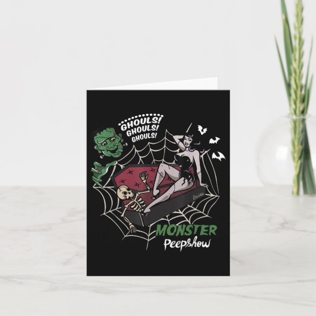 Funny Frankenstein Monster Lovers Monster How Hall Card (Front)