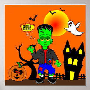 Funny Frankenstein's Monster Image Poster