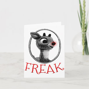 Funny Freak Rudolph The Red Nosed Reindeer Christm Card
