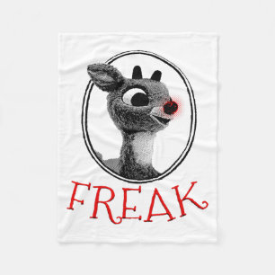 Funny Freak Rudolph The Red Nosed Reindeer Christm Fleece Blanket