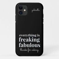 Funny Freaking Fabulous Sarcastic Black