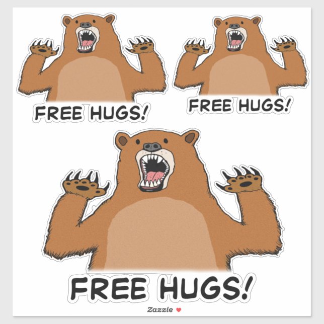 Funny Free Bear Hugs (Sheet)