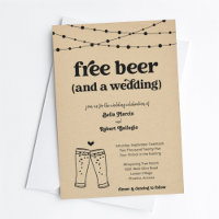 Funny Free Beer Theme Wedding
