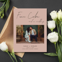 Funny Free Cake Wedding Photo Save the Date