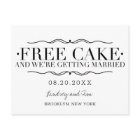 Funny Free Cake Wedding Save the Dates