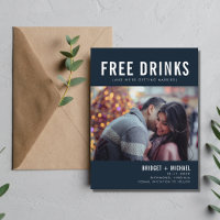 Funny Free Drinks Photo Navy Wedding Save The Date