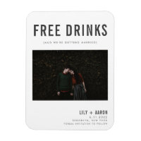 Funny Free Drinks Photo Save the Date