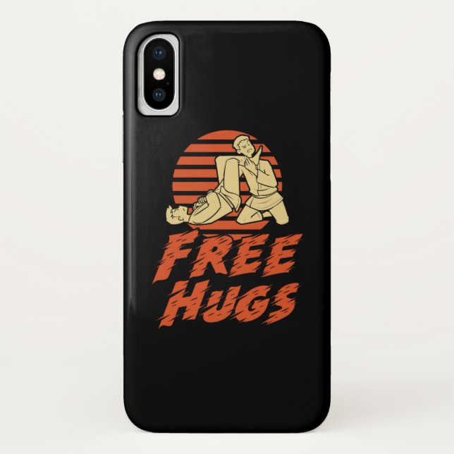 Funny Free Hugs - Brazilian Jiu-Jitsu, BJJ Gift Case-Mate iPhone Case (Back)