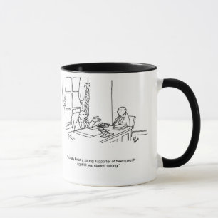 Funny "Free Speech" Business Mug Gift