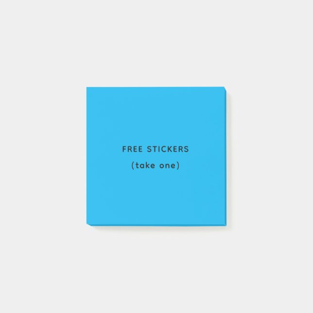 Funny Free Stickers Joke Post-it Notes (Front)