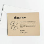 Funny Free Tacos Wedding Thank You Card<br><div class="desc">Funny Free Tacos Thank You Card - Hand-drawn taco artwork on a wonderfully rustic kraft background.  A fun thank you for a fun event.</div>