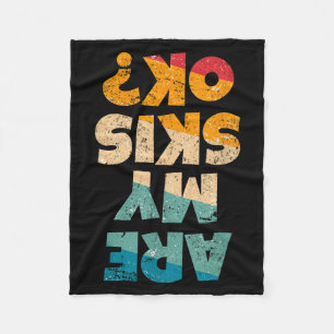 Funny freestyle skier are skis ok_ winter mountain fleece blanket