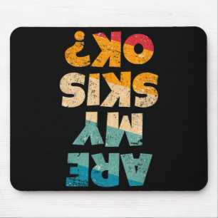 Funny freestyle skier are skis ok_ winter mountain mouse pad