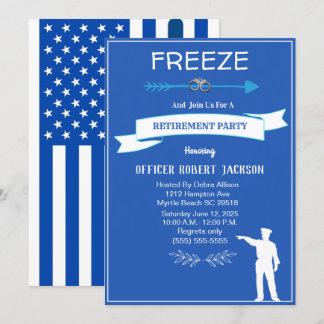 Funny Freeze Police Retirement Invitation