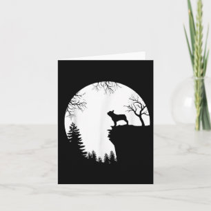 Funny French Bulldog And Moon Halloween Dog Lover Card