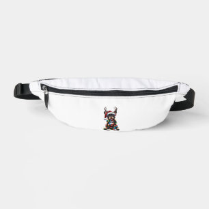 Funny French Bulldog Christmas Santa Hat Light Rei Fanny Pack