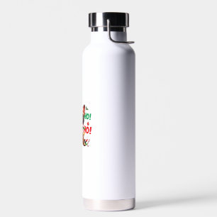 Funny French Bulldog Christmas Santa Hat Lights HO Water Bottle