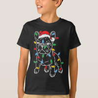 Funny French Bulldog Dog Christmas Light Tree Xmas
