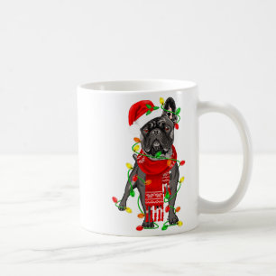 Funny French Bulldog Dog Tree Christmas Lights Xma Coffee Mug