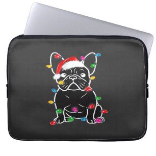Funny French Bulldog Dog Tree Christmas Lights Xma Laptop Sleeve