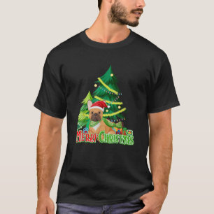 Funny French Bulldog Dog Tree Christmas Lights Xma T-Shirt
