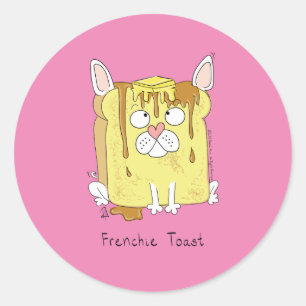 Funny French Bulldog Frenchie Cute Dog Cartoon Classic Round Sticker