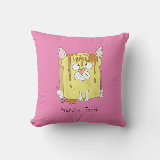 Funny French Bulldog Frenchie Cute Dog Cartoon Throw Pillow