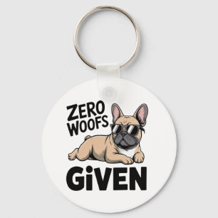 Funny French Bulldog Gift Sarcastic Antisocial Dog Keychain