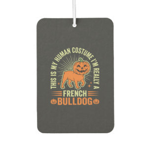 Funny French Bulldog Halloween Human Costume Desig Air Freshener