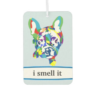 Funny French Bulldog Illustration Air Freshener