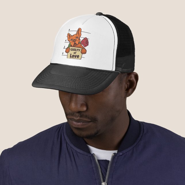 Funny french bulldog lover design trucker hat (In Situ)