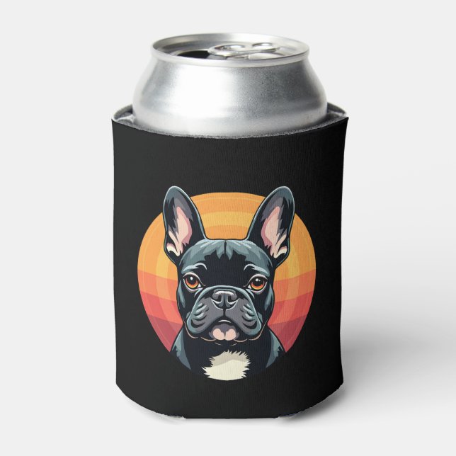 Funny French Bulldog Retro Outfits Clothes Cute Fr Can Cooler (Can Front)