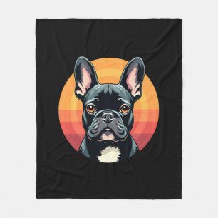 Funny French Bulldog Retro Outfits Clothes Cute Fr Fleece Blanket