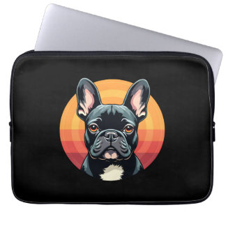 Funny French Bulldog Retro Outfits Clothes Cute Fr Laptop Sleeve