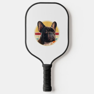 Funny French Bulldog Retro Outfits Clothes Cute Fr Pickleball Paddle