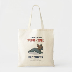 Funny French Bulldog Sploot And Stare Combo Dog Gi Tote Bag