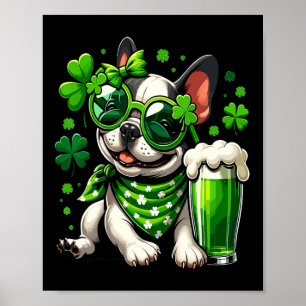 Funny French Bulldog St. Patricks Poster