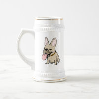 Funny French Bulldog with Huge Tongue Sticking Out