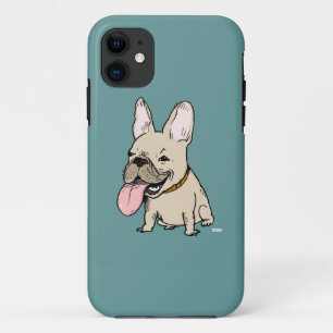 Funny French Bulldog with Huge Tongue Sticking Out iPhone 11 Case