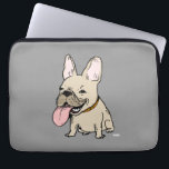 Funny French Bulldog with Huge Tongue Sticking Out Laptop Sleeve<br><div class="desc"></div>
