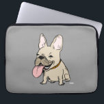 Funny French Bulldog with Huge Tongue Sticking Out Laptop Sleeve<br><div class="desc"></div>