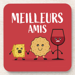 Funny French cheese lovers Coaster