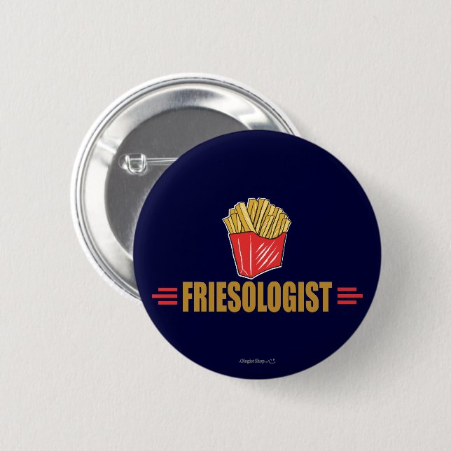 Funny French Fries 2 Inch Round Button (Front & Back)
