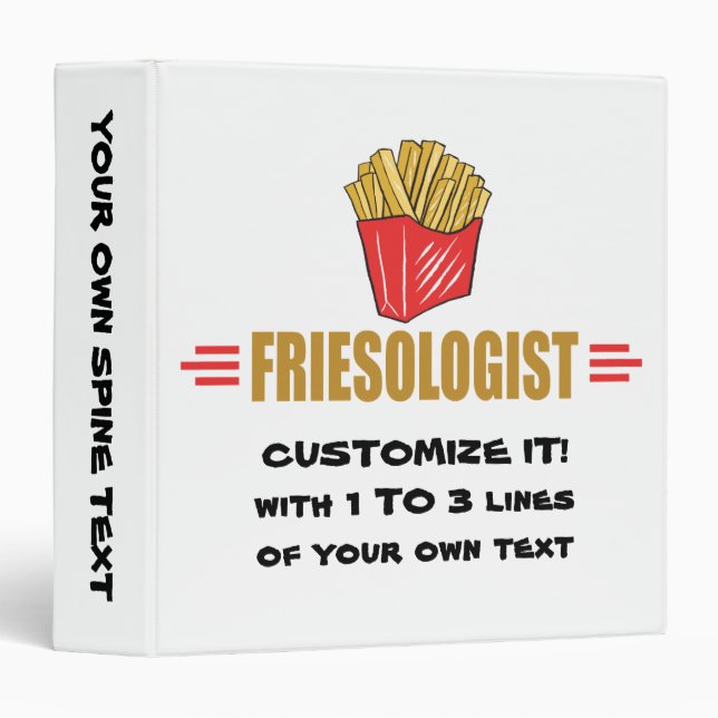 Funny French Fries Binder (Front/Spine)