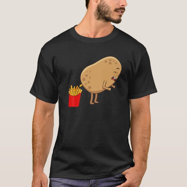 Funny French Fries Designs For Men Women Potato Fo T-Shirt (Front)